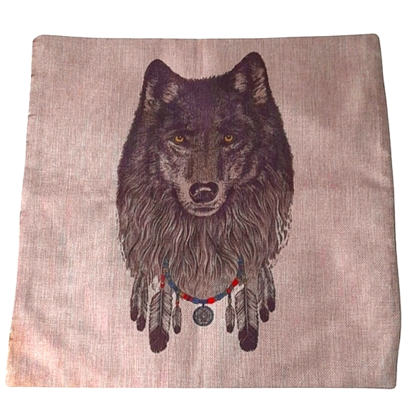 💗 New WOLF Dreamcatcher Pillow Case Cover - Picture 2 of 6